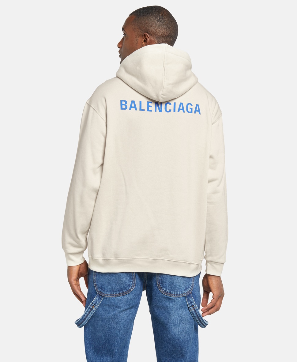 ★BALENCIAGA★ 600583 フーディ Buy Balenciaga Medium Fit Hoodie 'Bright Red/White' - 600583