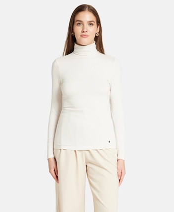 White turtleneck top