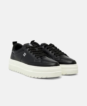 Platform leather sneakers