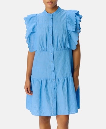 Blue ruffle dress